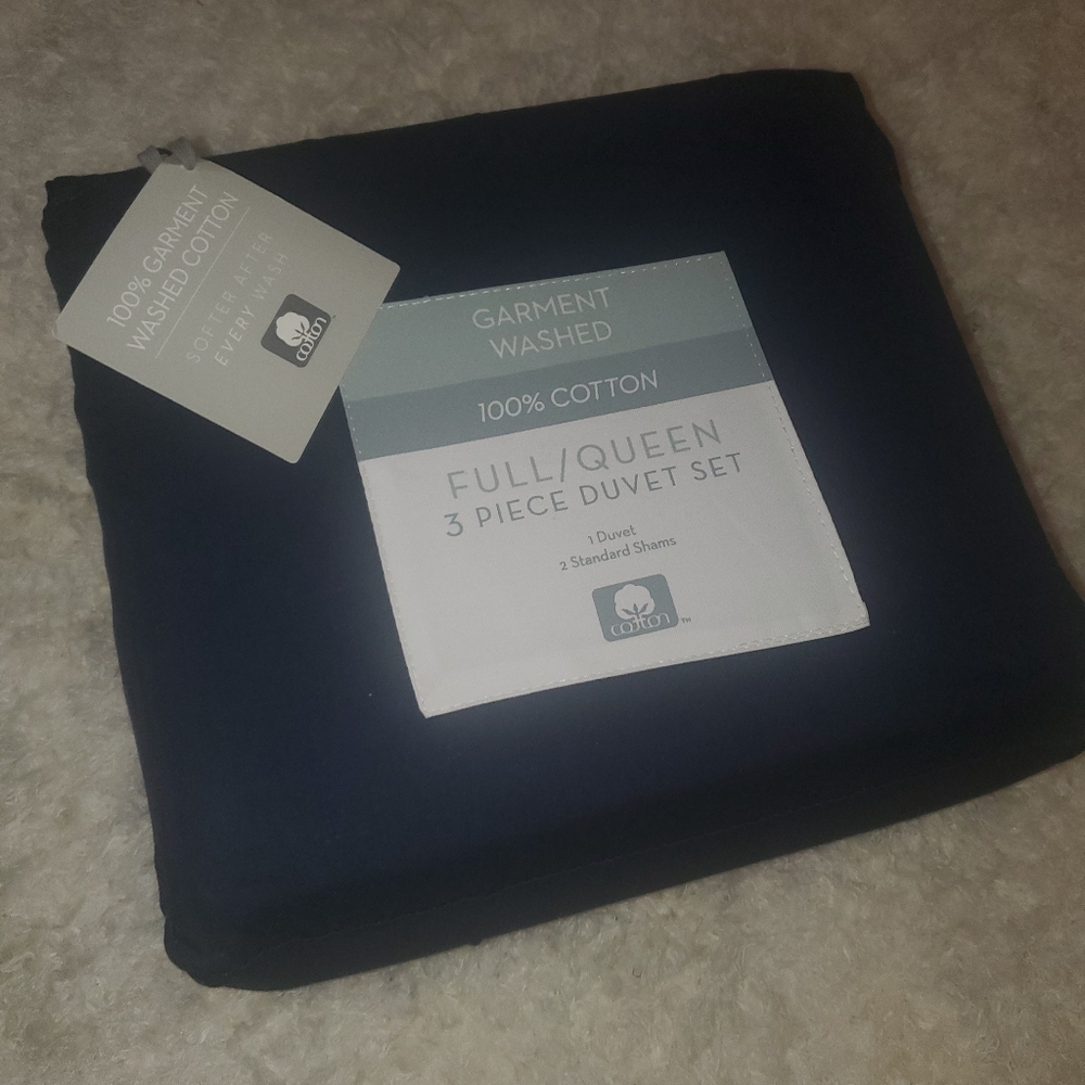 Cotton Garment Washed Duvet Set